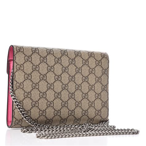 gucci chain wallet pink|gucci chain wallet men.